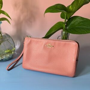 Coach Blush Pink Wristlet Clutch